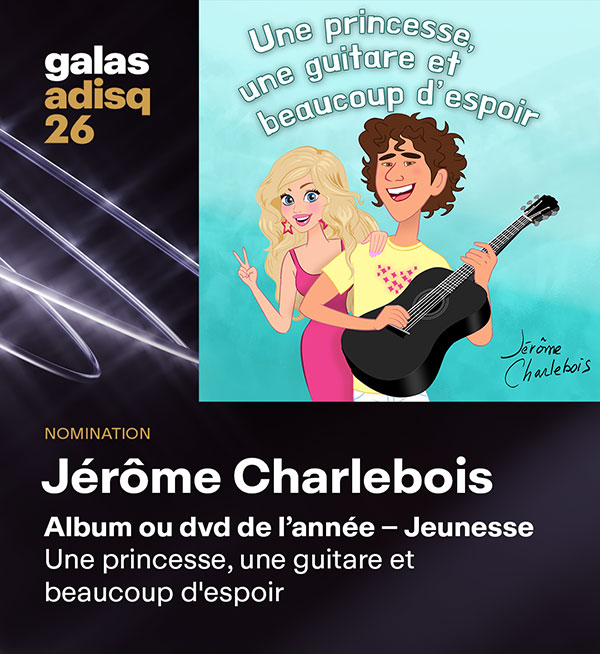 nomination adisq 2026 jérôme Charlebois